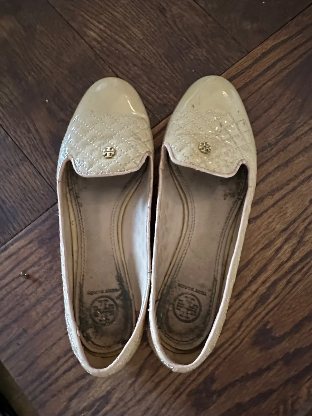 Tory Burch nude quilted